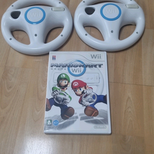 닌텐도 Wii 마리오카트 게임 + 핸들 2개 이미지