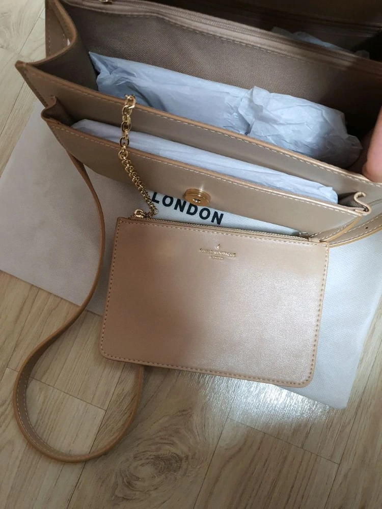 (네고가능)폴스부티끄 크리스티 베이지가방 (상태양호) 이미지