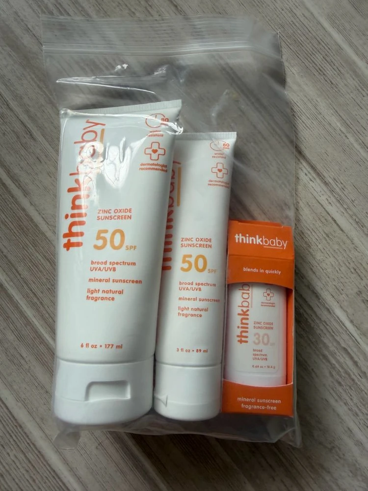 미국 thinkbaby (띵크베이비) 선크림 SPF50 미개봉 세트 이미지