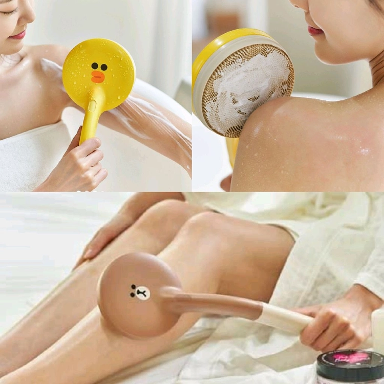 라인프렌즈 온열진동 바디브러쉬 저자극 갈바닉 마사지 이미지