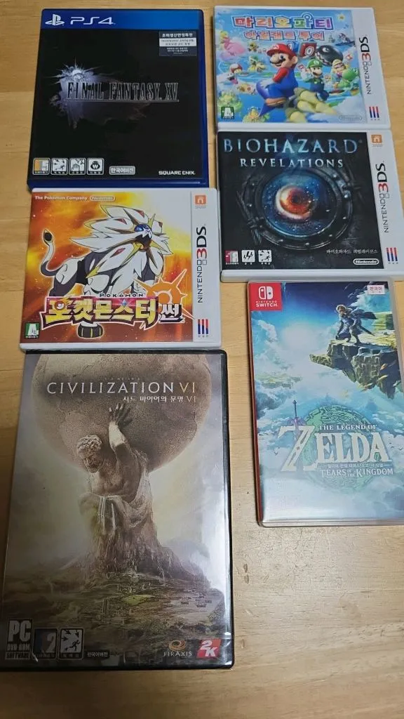 ps4 닌텐도 스위치 닌텐도3ds 타이틀 팝니다(젤다 파이널판타지15 포켓몬썬 - 안심되는 중고거래