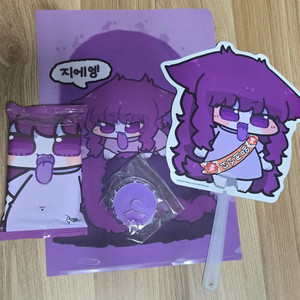 던파 던전앤파이트 지에엥 그립톡 부채 물티슈 화일 새상품 이미지