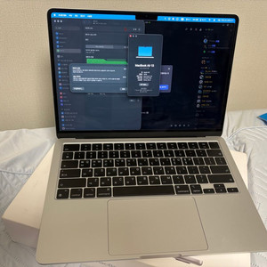 맥북에어 M3 13인치 램 16기가 256gb 실버 이미지