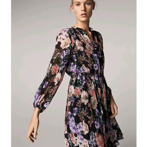 마시모두띠 Massimo Dutti 플라워 쉬폰 원피스 이미지