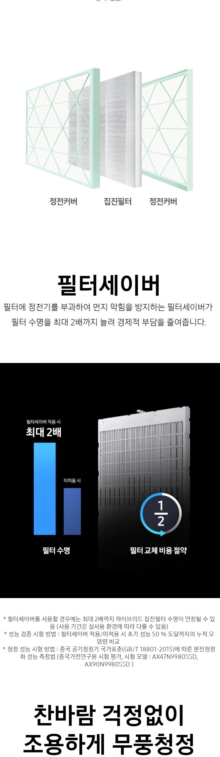 삼성 AX47R9880WSD 무풍 큐브 공기청정기 판매 이미지