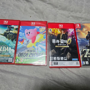 닌텐도 스위치2 젤다 왕국의눈물, 야생의숨결, 커비의 에어라이더. 용과같이0 판매합니다! 이미지
