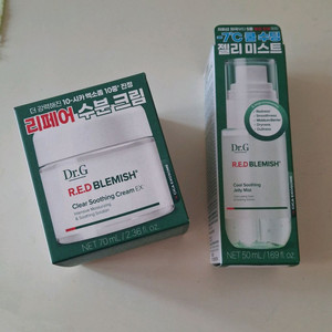[미개봉] 닥터지 레드 블레미쉬 클리어 수딩 크림 EX 70ml,닥터지 레드 블레미쉬 쿨 수딩 젤리 미스트50ml 이미지