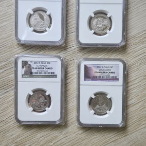 NGC 은도금 하프달러 4점 이미지