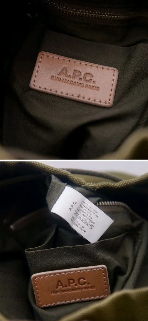 아페쎄 (A.P.C) 코튼 캔버스 베지터블 레더 버킷백.더플백 이미지