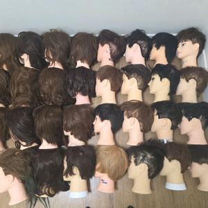 미용 연습용 마네킹 가발 세트 이미지