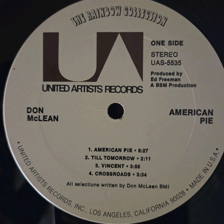 DON MCLEAN-AMERICAN PIE LP(미국초반) 이미지