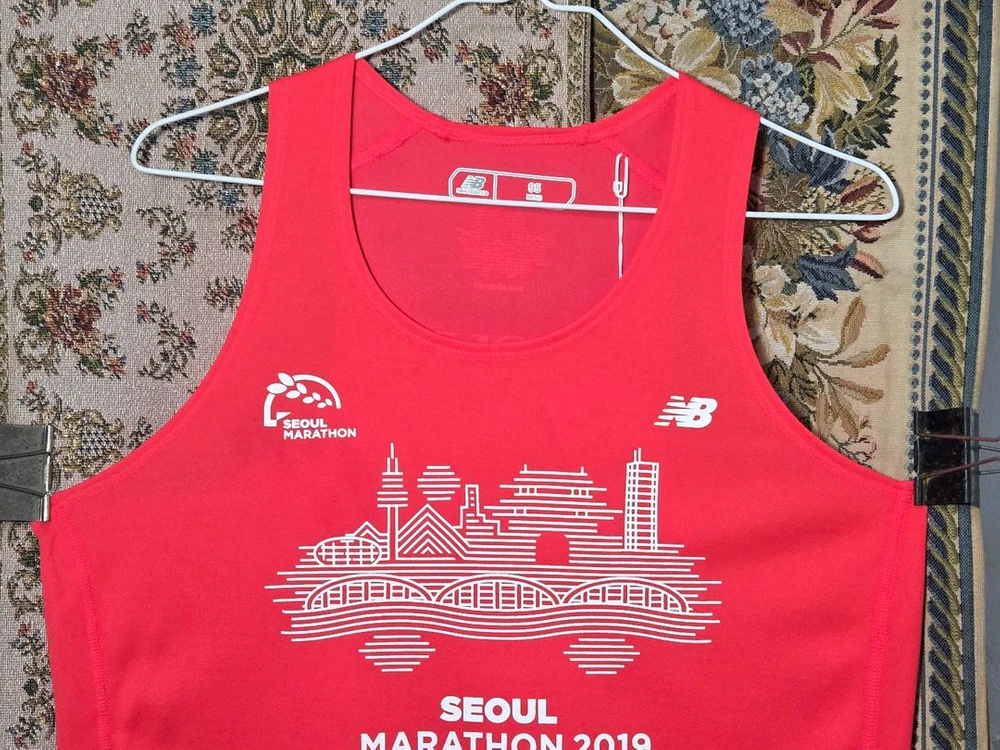 95 뉴발란스 2019서울국제마라톤기념 기능성 싱글렛 새상품 이미지