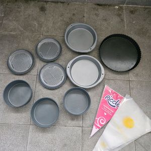 베이킹팬 세트 베이킹 틀 세트 (원형틀, 타르트틀) 이미지