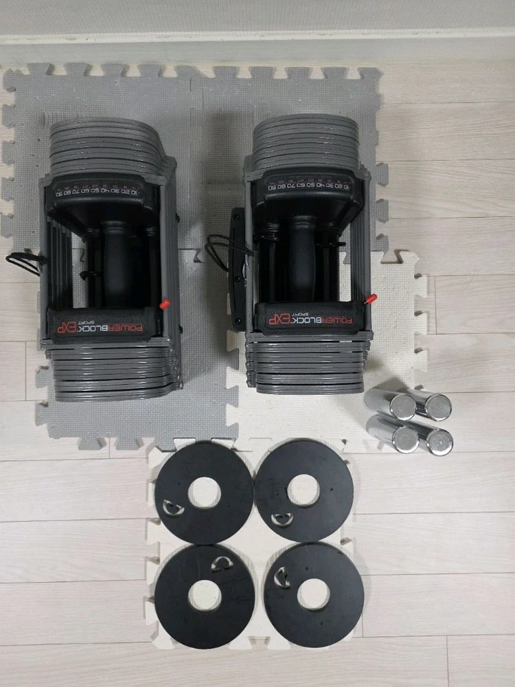 파워블럭 EXP 70 31kg 한쌍 팝니다.(무게 조절 덤벨, 덤벨, 홈트) 이미지
