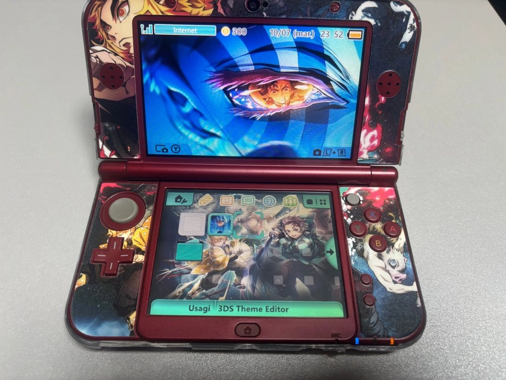 new 뉴닌텐도 3ds xl 귀멸의칼날 배경스킨 에디션 이미지