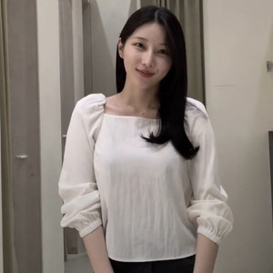 시에SIE 블린 스퀘어넥 블라우스-로지 핑크/M 이미지