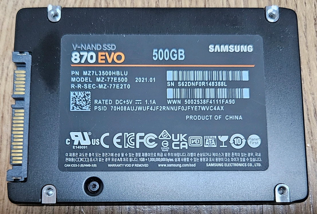 삼성 870 EVO SSD 500GB 팝니다 이미지