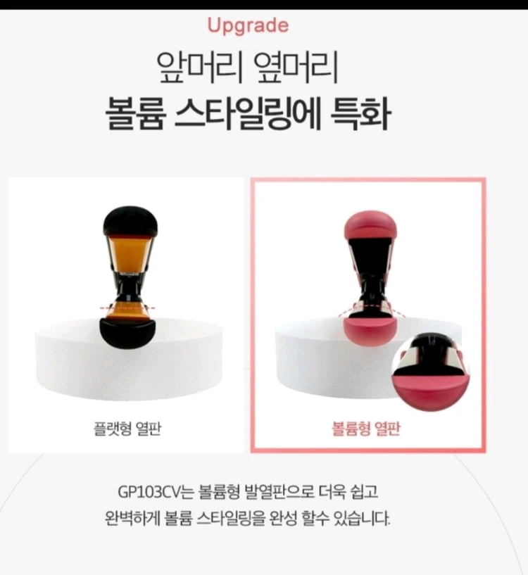 [미개봉 새상품] 글램팜 컴팩트 미니 고데기 GP103CV 글램핑크 이미지