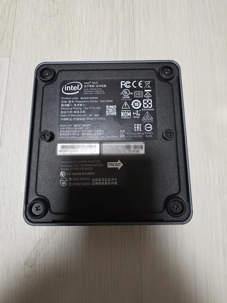 인텔 NUC 10 BXNUC10i3FNH 미니PC (i3-10110U / RAM 8GB / SSD 256GB) 이미지