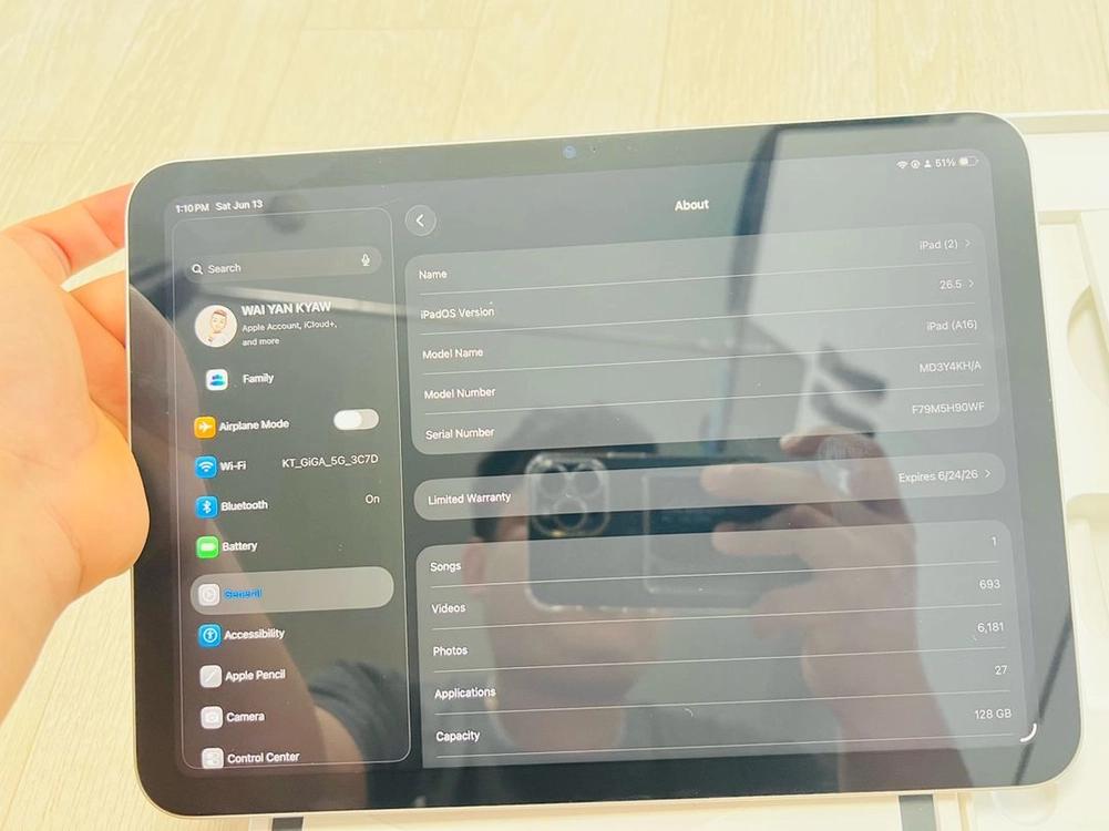 ipad11 wifi 128Gb 이미지