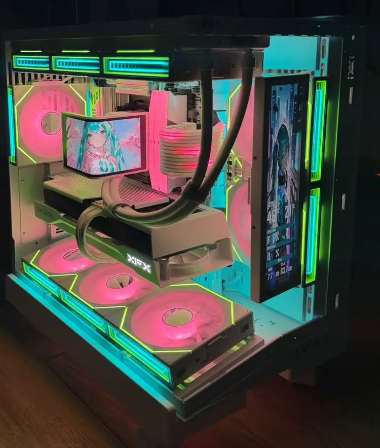 [신품급] 7800X3D 램 64G RX 9070XT SSD 3TB [1TB,2TB] 화이트 PC 이미지