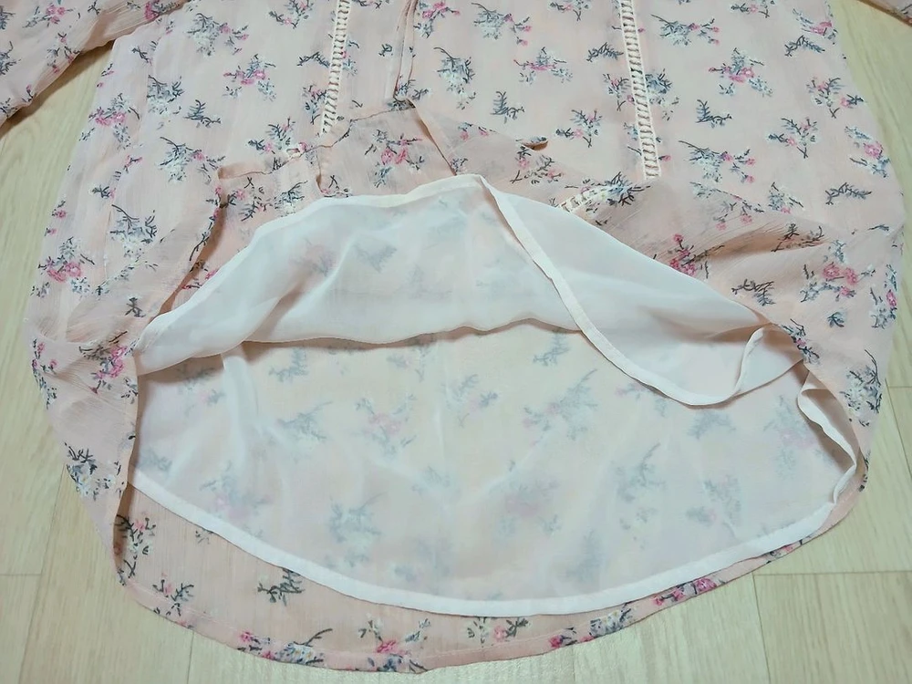 쉬폰 블라우스,원피스(S)2장 일괄 이미지