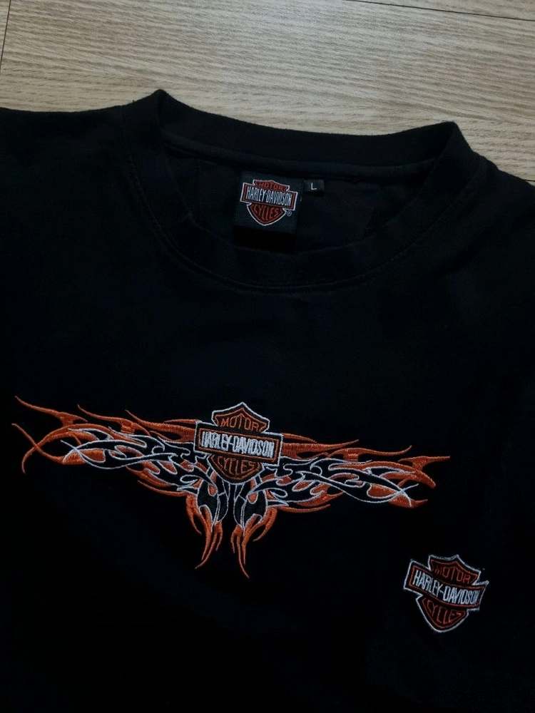 할리데이비슨 HARLEY-DAVIDSON 자수 로고 반팔티 이미지