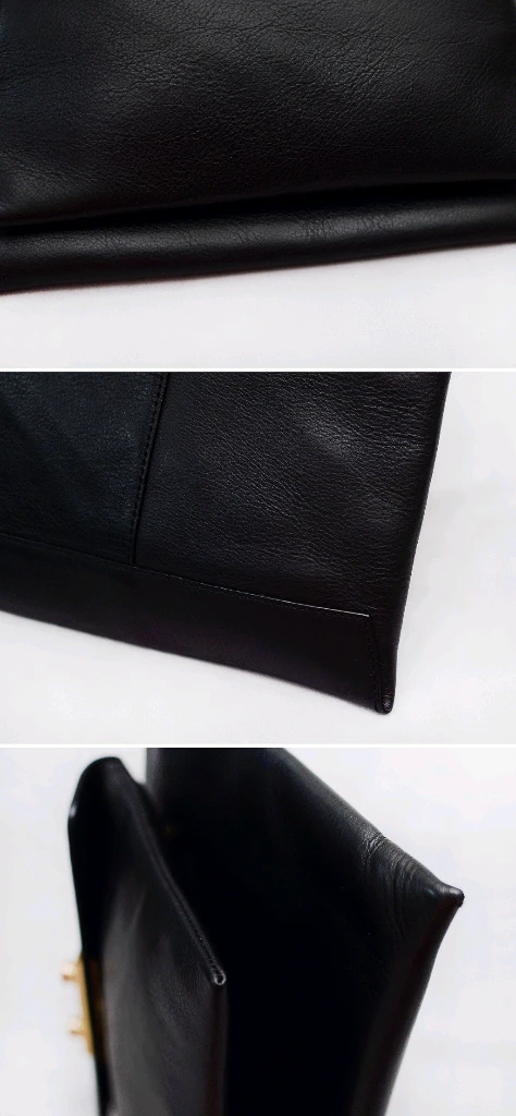 마르니 (MARNI) 금장 블랙 더블포켓 투인원 레더 클러치백 이미지