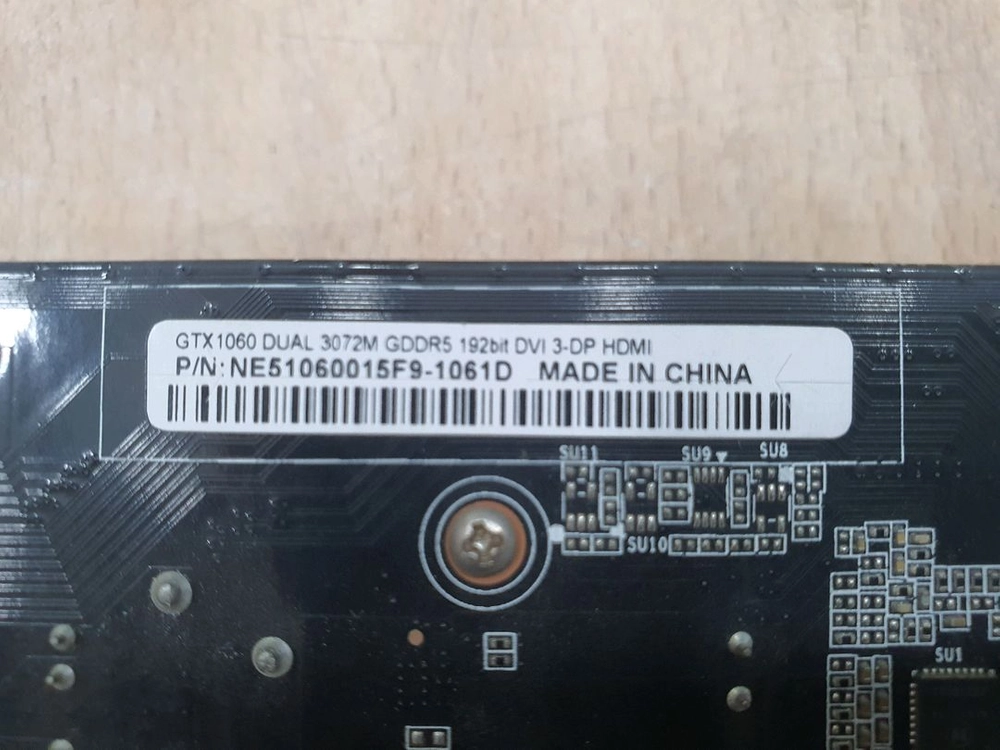 고장 GTX 1060 3G 그래픽카드 이미지