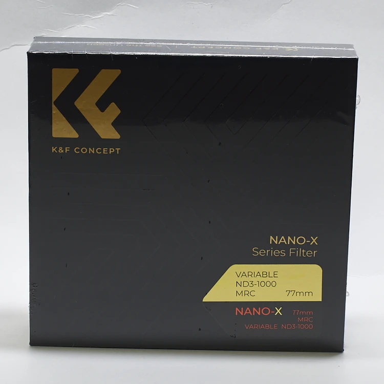 K&F Concept 77mm NANO-X ND3-1000 가변 ND 필터 (새상품) 8K AGC Glass 이미지