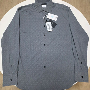 알레그리 xacus 헤링본 액티브 드레스 셔츠 XL 105 정가35 다크그레이 이미지