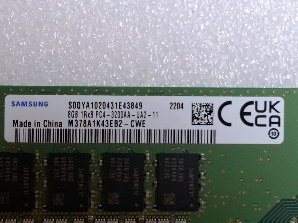 컴퓨터 삼성 메모리 DDR4 3200AA 16GB(8GB두개) 이미지