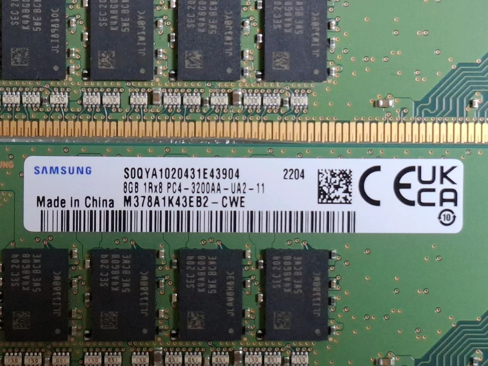 컴퓨터 삼성 메모리 DDR4 3200AA 16GB(8GB두개) 이미지