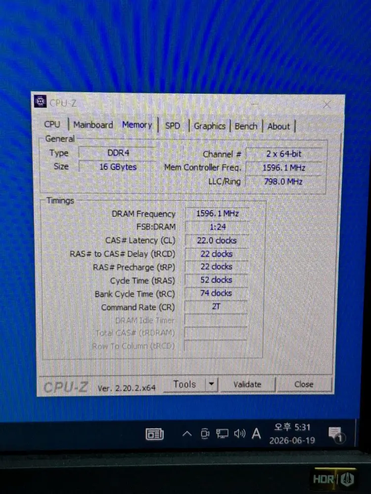 컴퓨터 삼성 메모리 DDR4 3200AA 16GB(8GB두개) 이미지