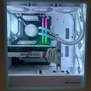 화이트 게이밍PC 본체 5700X3D 3060Ti 32GB 이미지