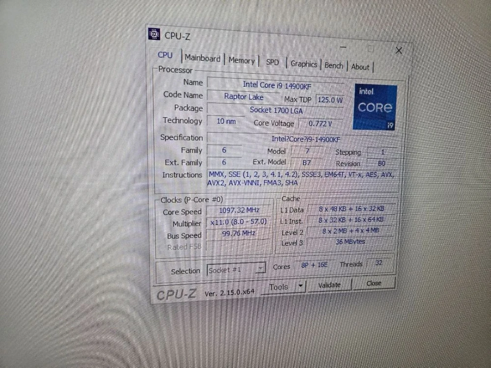 인텔 14900kf b760m ddr5 32gb 1tb 1000w 5070 팔아요 14900k f 반본체 가능 이미지
