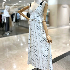 잇미샤 도트 플리츠 롱원피스 이미지