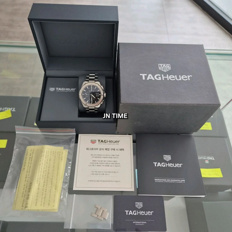 태그호이어 아쿠아레이서 크로노 43mm 검판 CAY2110(공식 오버홀) 이미지