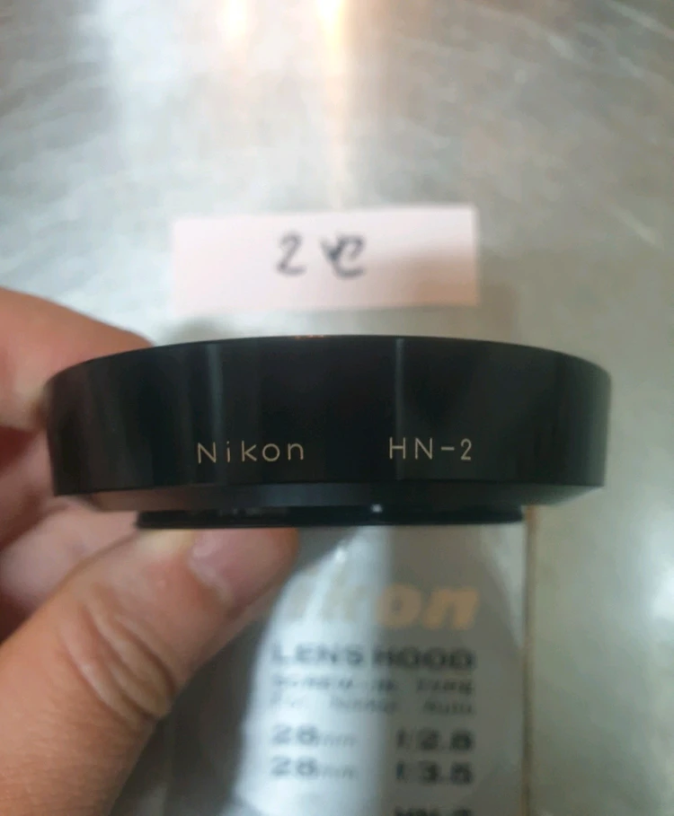 니콘 HN-2정품 후드(철제) 28mm 렌즈용 (52mm필터구경에 다 사용가능)니콘 카메라 용 이미지
