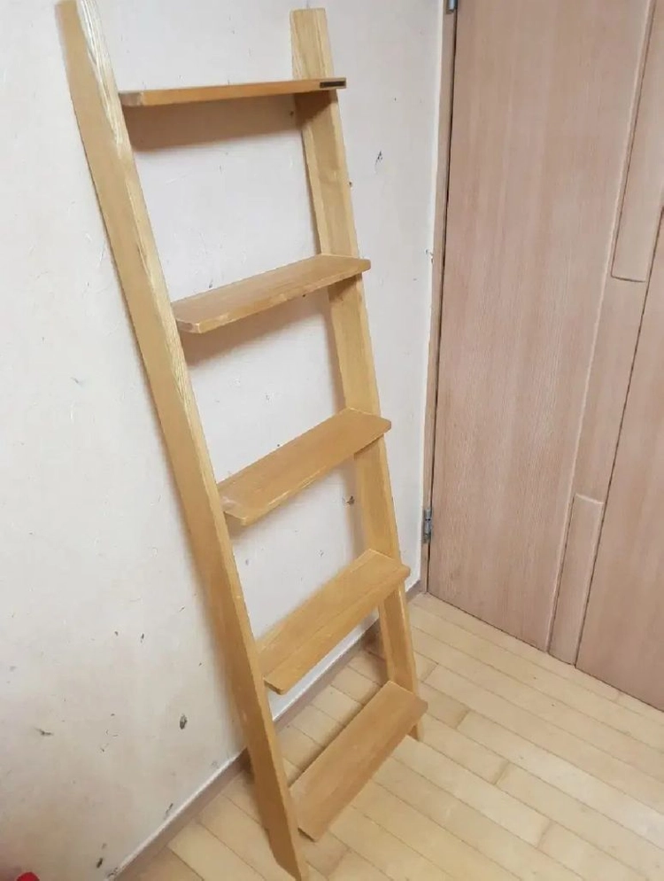 마켓엠 원목 사다리 선반장, 책장 이미지