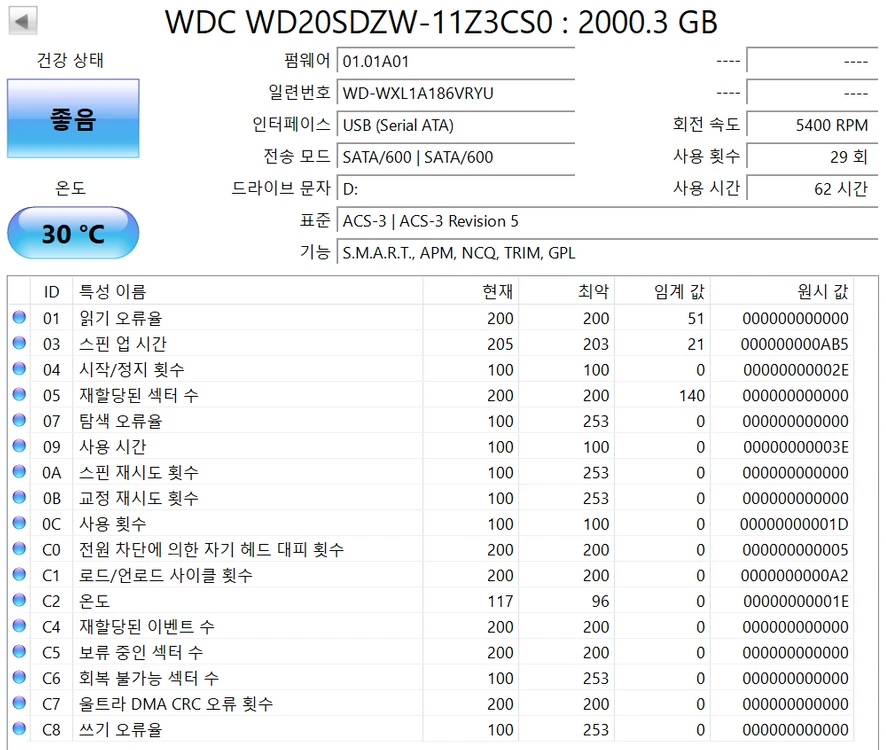 WD 마이 패스포트 외장하드 2TB 레드 이미지