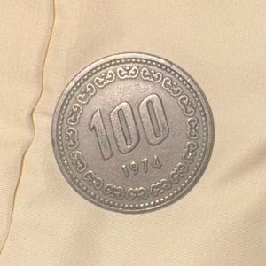 1974년 100원 은화 이미지