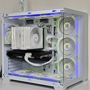 (새제품 반본체 공랭 화이트)9800X3D, 32GB, B850M, 850W GOLD 공랭최강, 방송게이밍컴퓨터본체 이미지