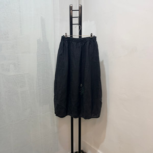 린넨 리넨 벌룬 볼륨핏 꽃자수 밴딩스커트 롱치마 4777 이미지