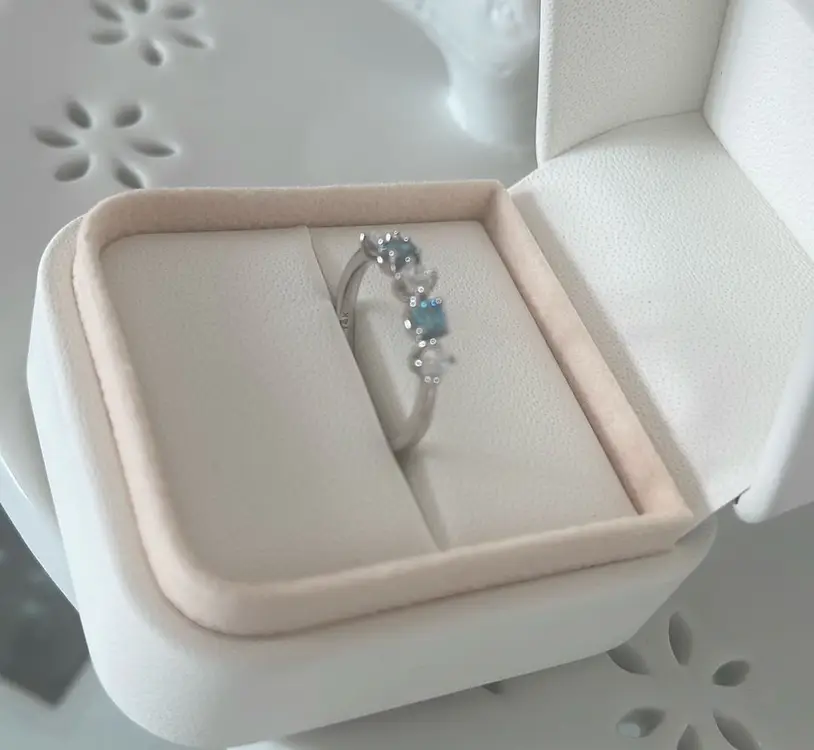 14k 랩다이아 1부 0.5캐럿 하프반지 이미지