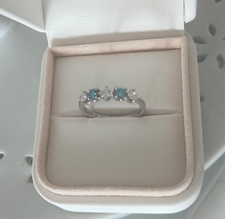 14k 랩다이아 1부 0.5캐럿 하프반지 이미지