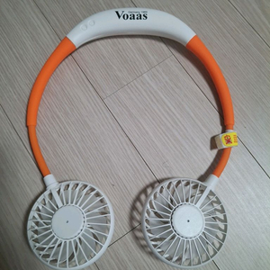 Voaas 넥밴드 선풍기 오렌지 화이트 세트 이미지