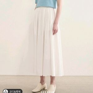 더캐시미어 맥시 플레어 스커트 화이트 55 랑방 타임 마인 시스템 오브제 sjsj 이미지