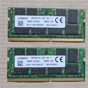 킹스톤 DDR4 2400T 16GB 노트북 메모리 2개 이미지