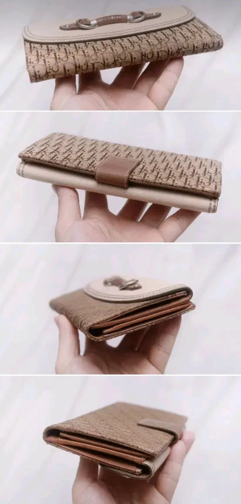 디올 (Dior) 마이디올 클래식 오블리크 홀스빗 로고 장지갑 이미지